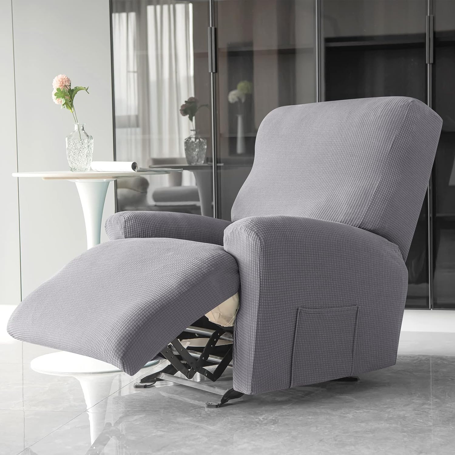 Grey best sale recliner chair