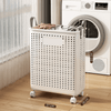Collapsible Laundry Basket with Wheels and Handle