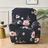 Premium Printed Recliner Sofa Cover : Lotus Blue