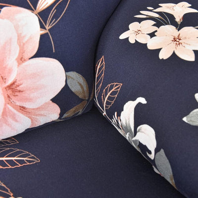 Premium Printed Recliner Sofa Cover : Lotus Blue