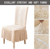 2024 Turkish Bubble Frill Chair Covers : Beige