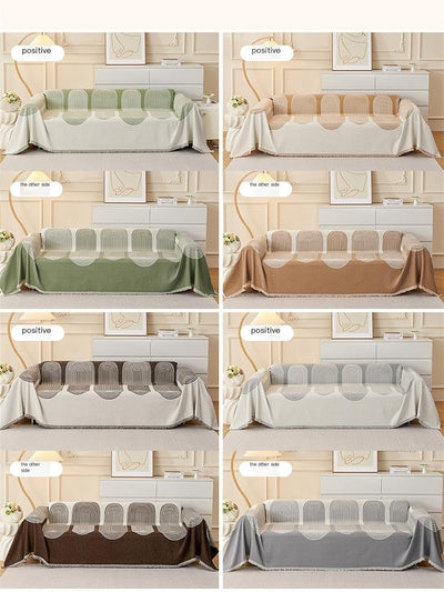Premium Double Sided Chenille Sofa Covers - Grey Juniper
