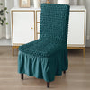 2024 Turkish Bubble Frill Chair Covers : Teal