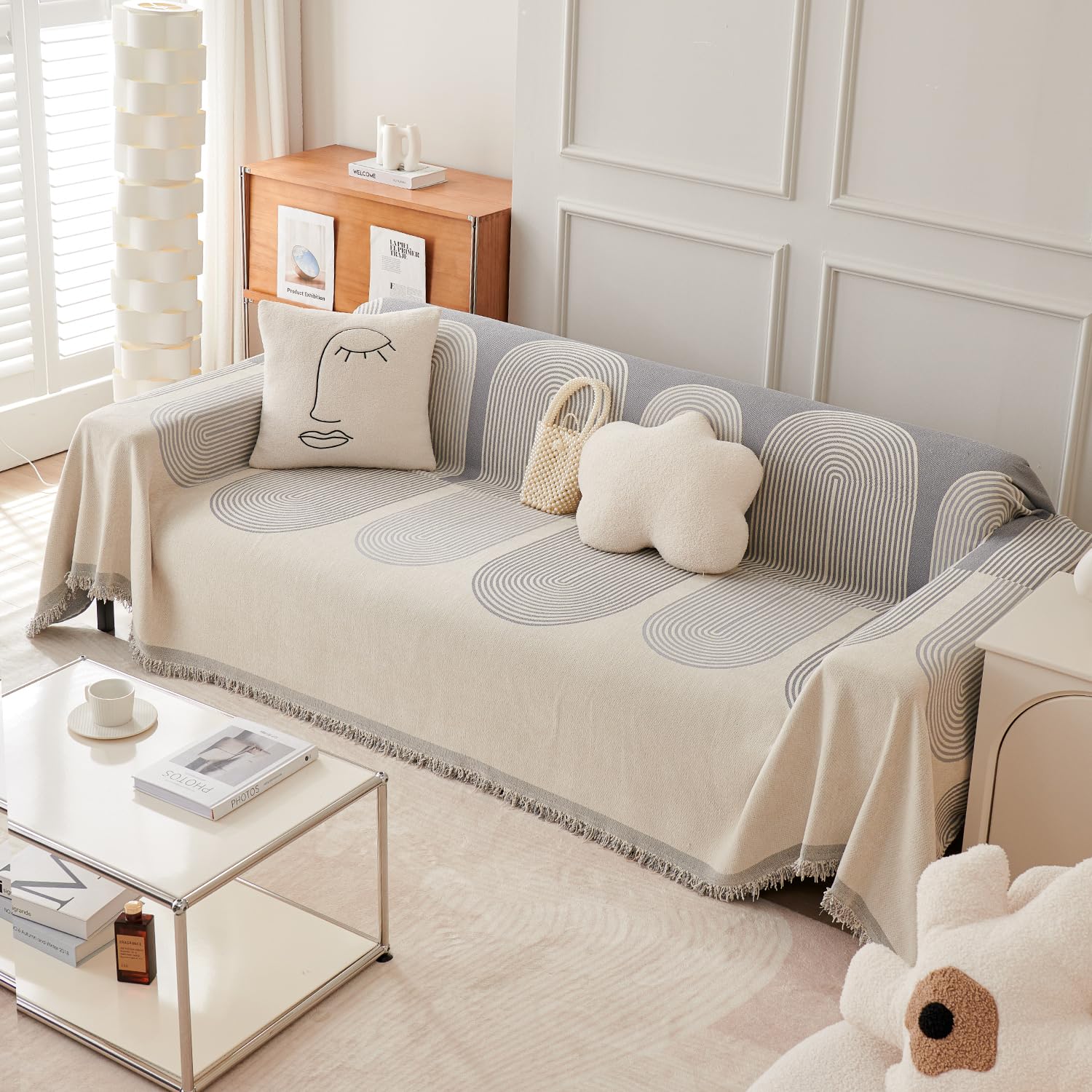 Premium Double Sided Chenille Sofa Covers - Grey Juniper