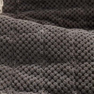 French Corduroy Lace Sofa Mat - Dark Midnight