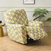 Premium Printed Recliner Sofa Cover : Yellow Diamond