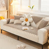 French Corduroy Lace Sofa Mat - Feather Grey