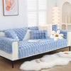 Plush Non Slip Sofa Mat - Cloud Blue