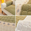 French Corduroy Lace Sofa Mat - Serene Green