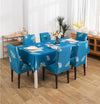 Premium Dining Table & Chair Cover Combo - Flamingo Teal