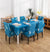 Premium Dining Table & Chair Cover Combo - Flamingo Teal