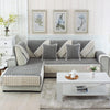 French Corduroy Lace Sofa Mat - Feather Grey