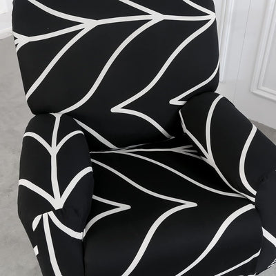 Premium Printed Recliner Sofa Cover : Black Onyx