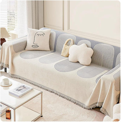 Premium Double Sided Chenille Sofa Covers - Grey Juniper