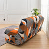 Premium Printed Recliner Sofa Cover : Prism Orange