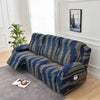 Premium Printed Recliner Sofa Cover : Dazzle Blue