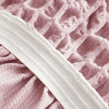 2024 L Shape Turkish Bubble Frill Sofa Covers : Blush Pink