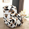 Premium Printed Recliner Sofa Cover : Geometric Brown