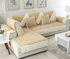 French Corduroy Lace Sofa Mat - Royal Gold