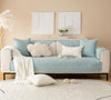 PREMIUM COTTON QUILTED SOFA MAT - POWDER BLUE