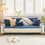 French Corduroy Lace Sofa Mat - Tropical Blue