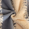 Vintage Modern Velveteen Sofa Mat - Grey/White