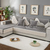 French Corduroy Lace Sofa Mat - Feather Grey