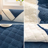 French Corduroy Lace Sofa Mat - Tropical Blue