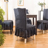 2025 Turkish Bubble Frill Chair Covers : Dark Grey