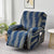 Premium Printed Recliner Sofa Cover : Dazzle Blue