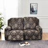 Premium Printed Recliner Sofa Cover : Royal Black