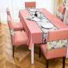 Premium Dining Table & Chair Cover Combo - Blush Peach