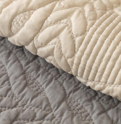 PREMIUM COTTON QUILTED SOFA MAT - CLOUD GREY