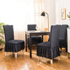 2025 Turkish Bubble Frill Chair Covers : Dark Grey