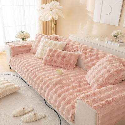 Plush Non Slip Sofa Mat - Dream Pink