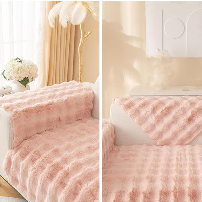 Plush Non Slip Sofa Mat - Dream Pink