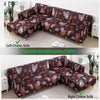 L Shape Sofa Cover - Choco Leaf