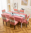 Premium Dining Table & Chair Cover Combo - Blush Peach