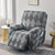 Premium Printed Recliner Sofa Cover : Grey Rittle