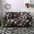 Trendize Exclusive Stretchable Sofa Cover - Floral Dark Coffee