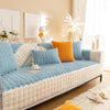 French Corduroy Lace Sofa Mat - Frost Blue