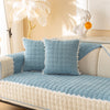 French Corduroy Lace Sofa Mat - Frost Blue