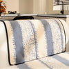 Vintage Modern Velveteen Sofa Mat - Grey/White