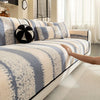 Vintage Modern Velveteen Sofa Mat - Grey/White
