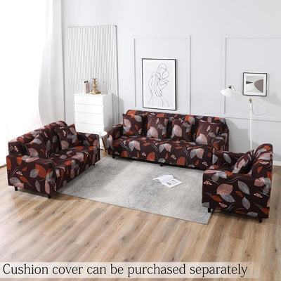 Trendize Exclusive Stretchable Sofa Cover - Choco Leaf