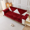 Plush Non Slip Sofa Mat - Deep Cherry