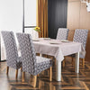 Stretchable Chair Covers, Grey Herringbone - Trendize