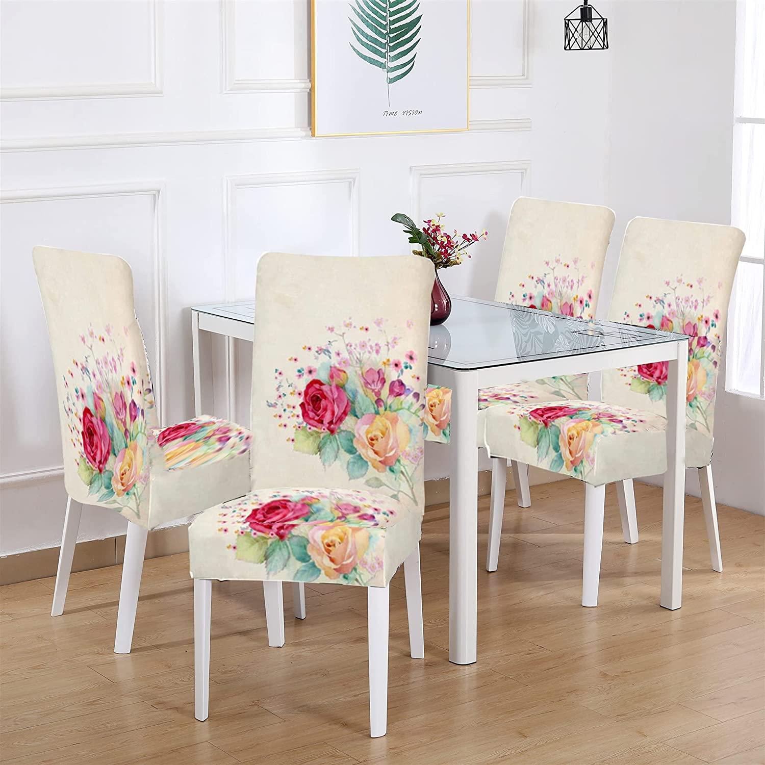 Stretchable Chair Covers, Rose Beige - Trendize