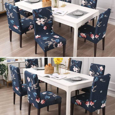 Stretchable Chair Covers, Lotus Blue - Trendize