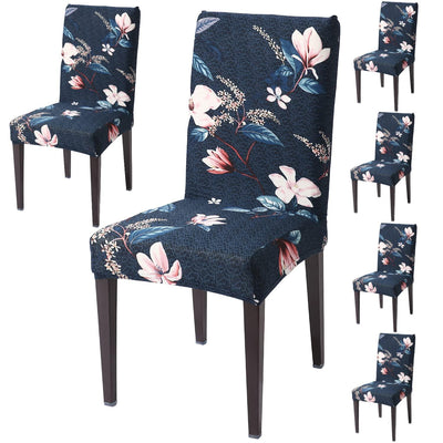 Stretchable Chair Covers, Lotus Blue - Trendize